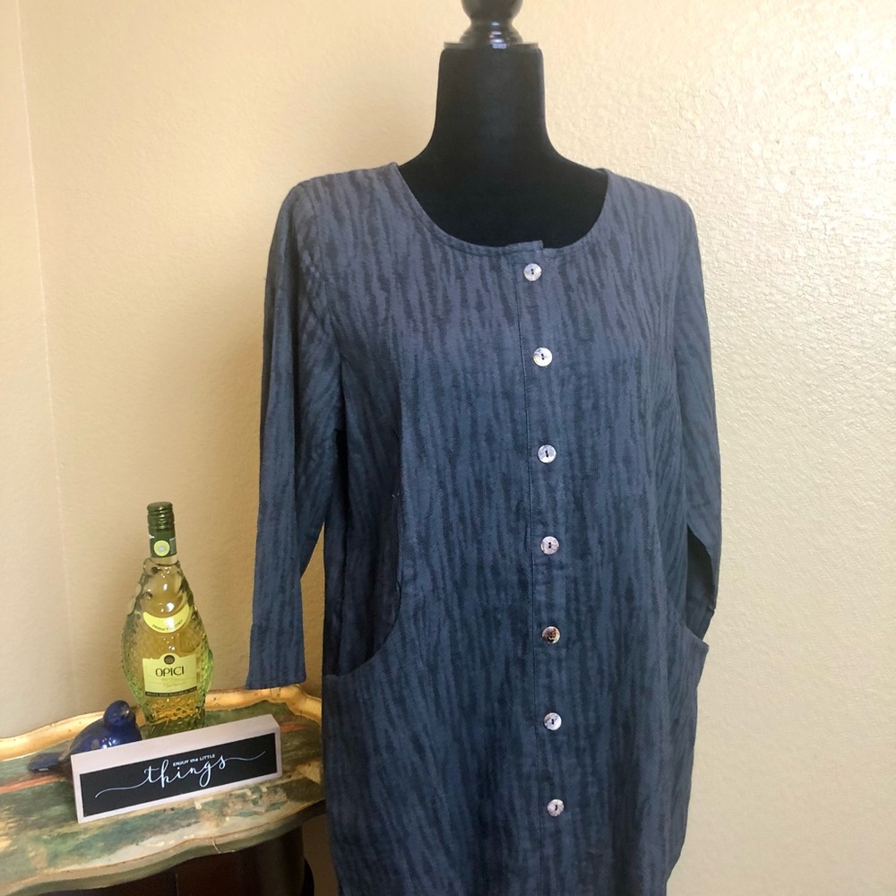 Soft Surroundings Gray Tunic w Pockets